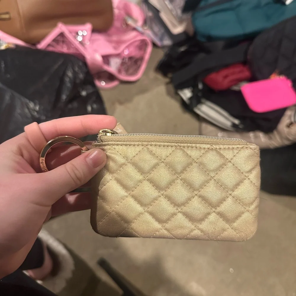 Quilted Gold Keychain Pouch - Picture 1 of 1